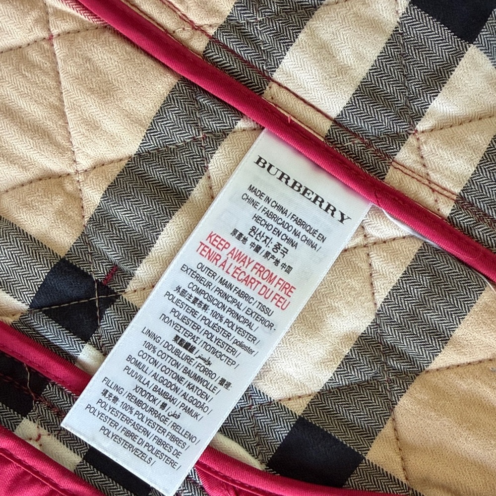 Burberry Kids Quilted Jacket - Vibrant Red - Picture 4 of 16